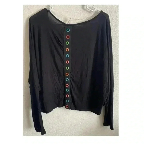 💥Cozy Casual Boho Vibes Azteca Print Black Plus-size Crop top 3X - Picture 3 of 6